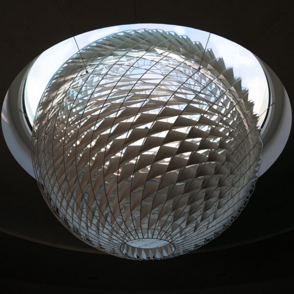 A celestial sphere links boardroom to sky